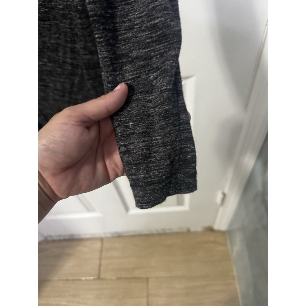 Isabel Marant Etoile Gray Malange jersey Ruffled Long Sleeve Top Malo Womens 38 - Picture 5 of 11